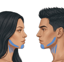 Nefertiti + Chin (Mentalis) zone diagram